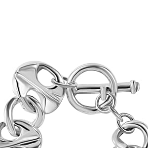 Sterling Silver Toggle Clasp Bracelet (6.50 In) 21.81 Grams
