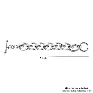 Oval Link Bracelet in Sterling Silver (7.25 In) 17.0 Grams