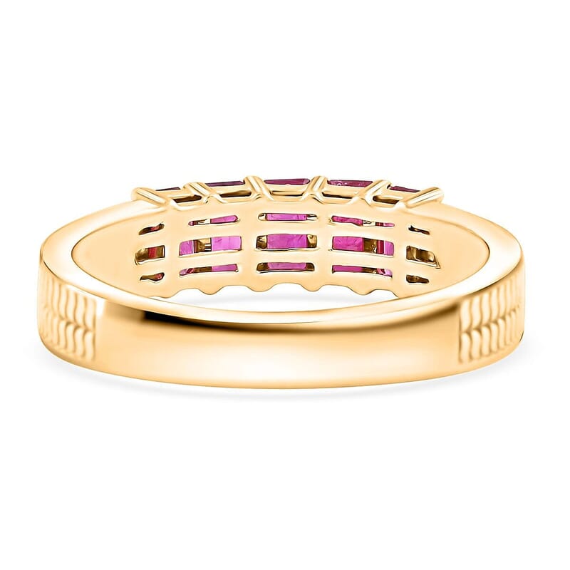 Certified & Appraised Luxoro AAA Mozambique Ruby 1.45 ctw Ring in 14K Yellow Gold (Size 10.0) 4.90 Grams
