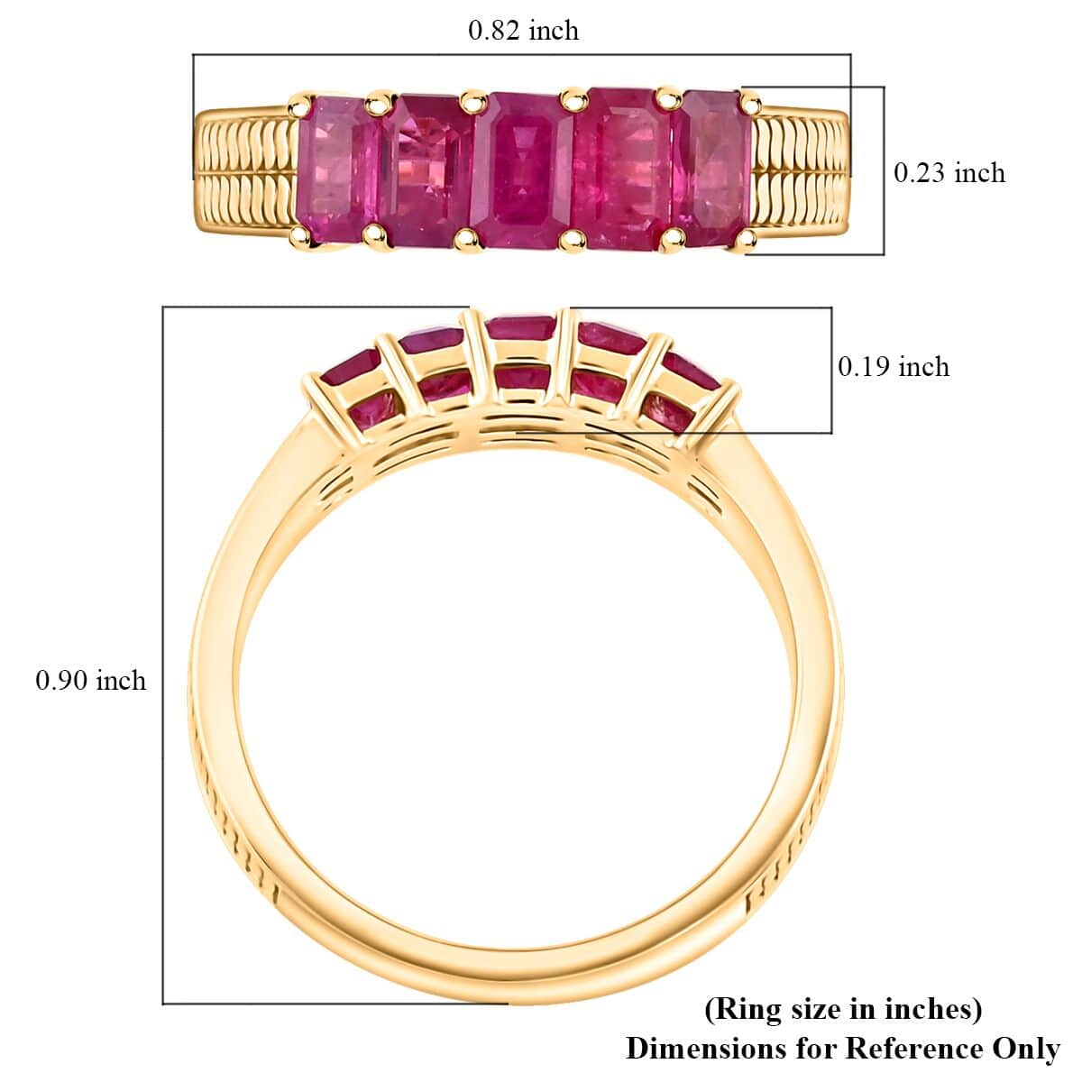 Certified & Appraised Luxoro AAA Mozambique Ruby 1.45 ctw Ring in 14K Yellow Gold 4.90 Grams image number 5