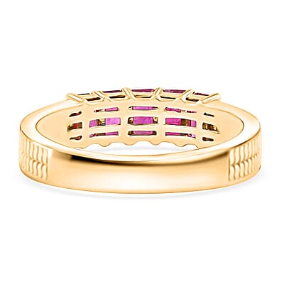 Certified & Appraised Luxoro AAA Mozambique Ruby 1.45 ctw Ring in 14K Yellow Gold (Size 11.0) 4.90 Grams