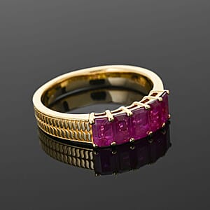 Certified & Appraised Luxoro AAA Mozambique Ruby 1.45 ctw Ring in 14K Yellow Gold (Size 9.0) 4.90 Grams