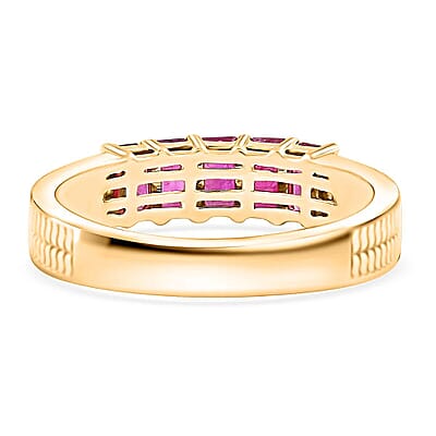 Certified & Appraised Luxoro AAA Mozambique Ruby 1.45 ctw Ring in 14K Yellow Gold (Size 9.0) 4.90 Grams