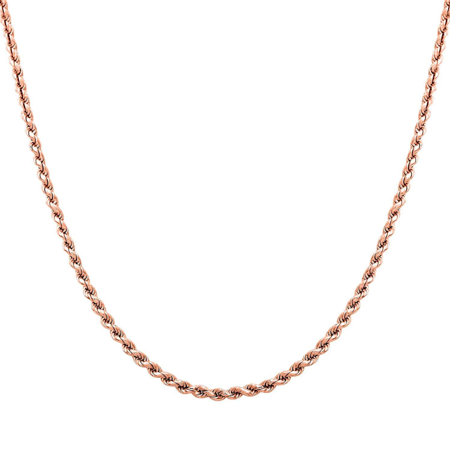 Necklace in 14K Rose Gold Over Sterling Silver 24 Inches 9 Grams