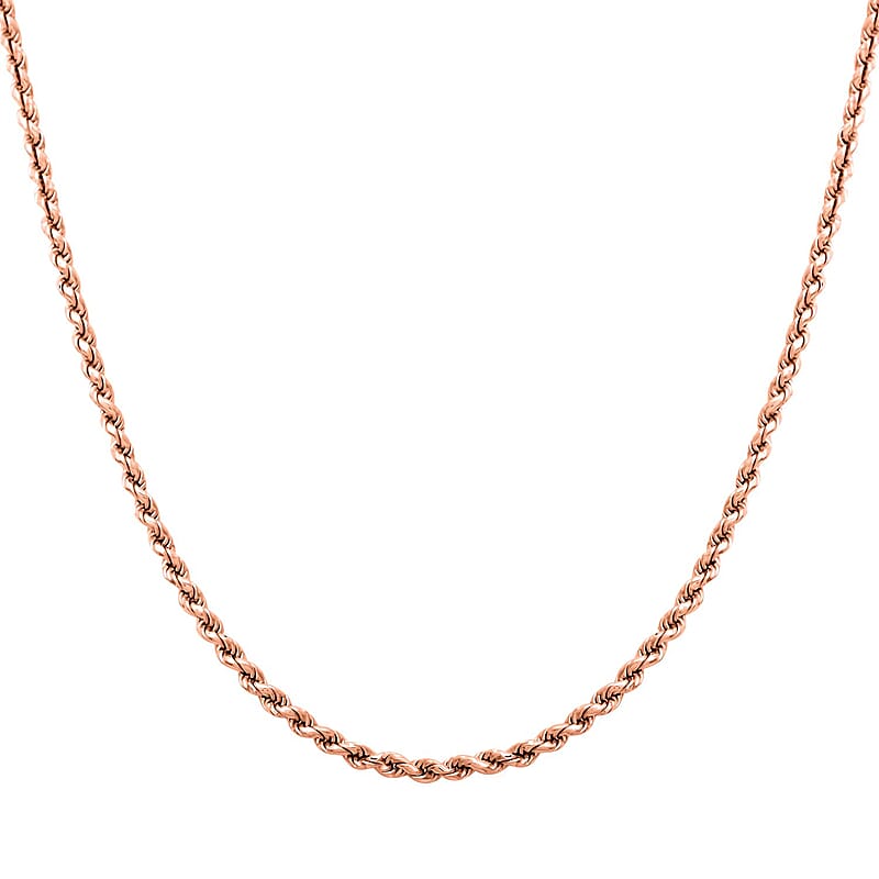 Necklace in 14K Rose Gold Over Sterling Silver 24 Inches 9 Grams