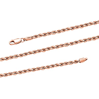 Necklace in 14K Rose Gold Over Sterling Silver 24 Inches 9 Grams