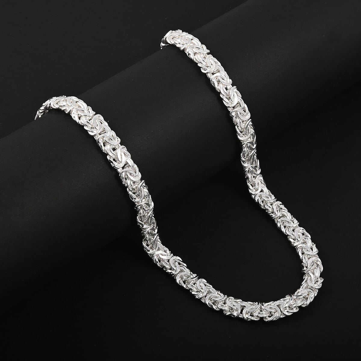 Byzantine Chain Necklace in Sterling Silver 20 Inches 15.90 Grams image number 1