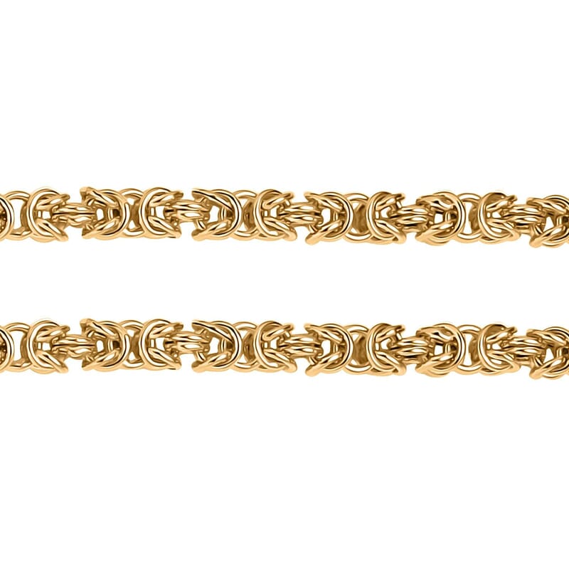 Byzantine Chain Necklace in 14K YG Over Sterling Silver 20 Inches 15.90 Grams