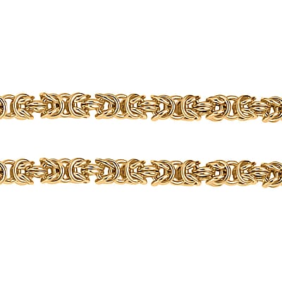 Byzantine Chain Necklace in 14K YG Over Sterling Silver 20 Inches 15.90 Grams