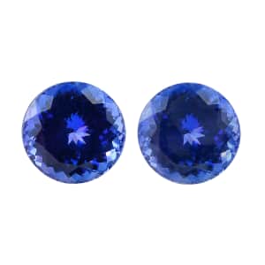 AAAA Ceylon Blue Sapphire Set of 2 (Rnd 5 mm) 1.10 ctw