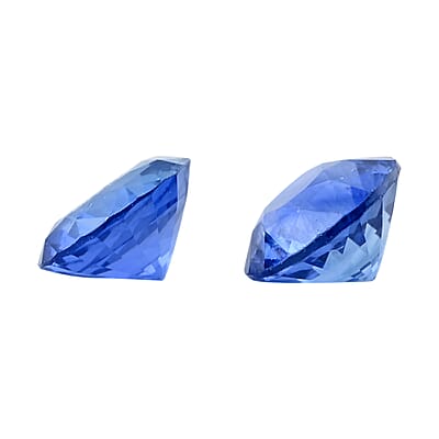 AAAA Ceylon Blue Sapphire Set of 2 (Rnd 5 mm) 1.10 ctw