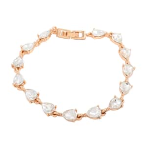 Austrian Crystal Skyline Sparkling Bracelet in Goldtone (8.00 In)