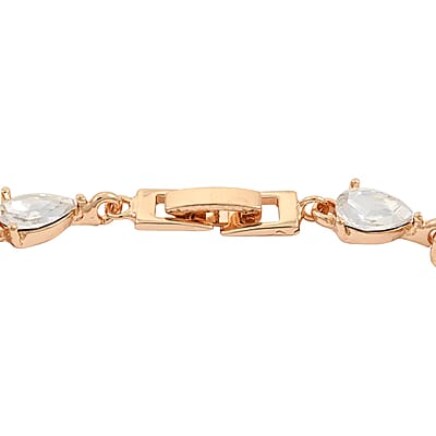Austrian Crystal Skyline Sparkling Bracelet in Goldtone (8.00 In)