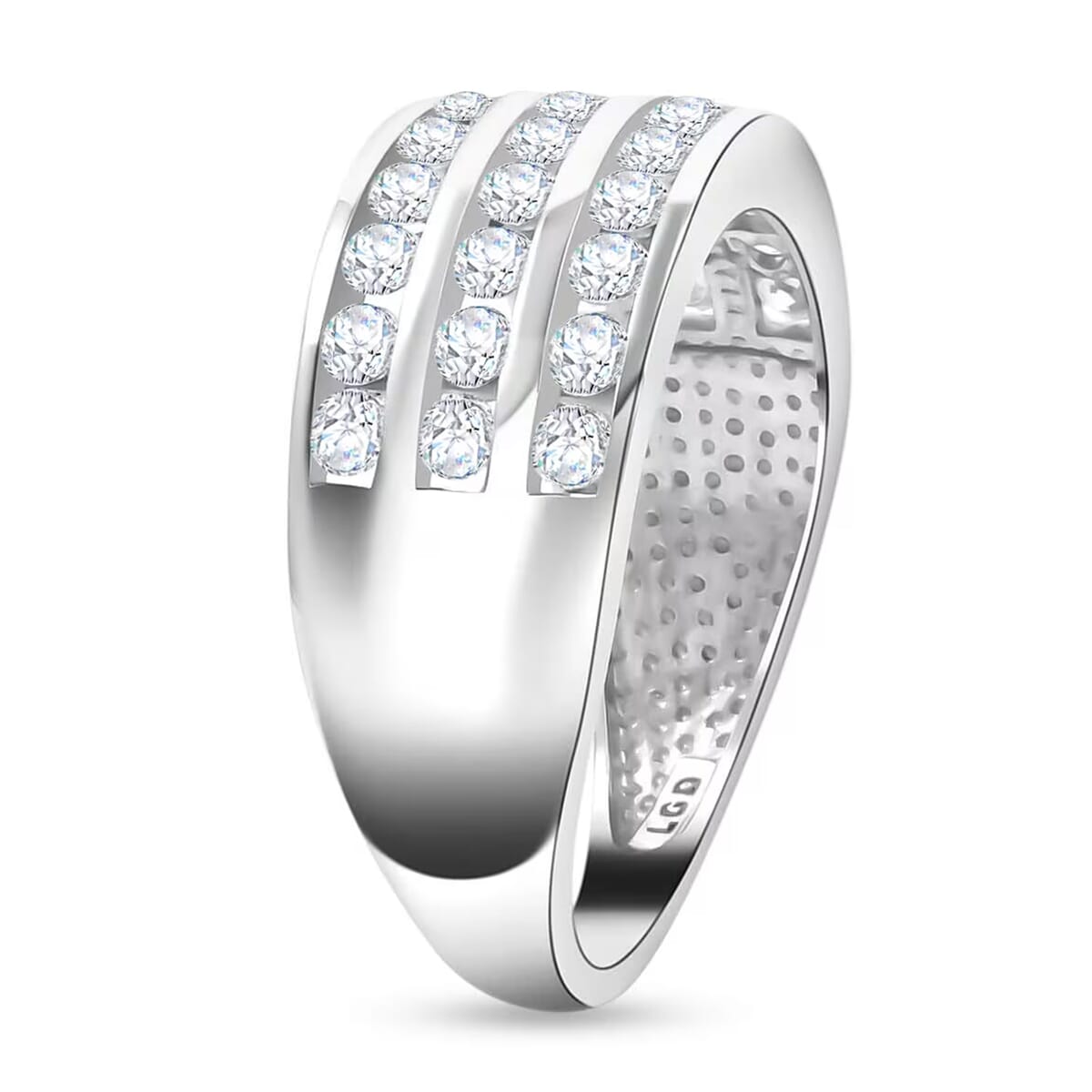 NY Closeout Luxuriant Lab Grown Diamond 1.00 ctw Ring in 10K White Gold (Size 5.0) image number 8