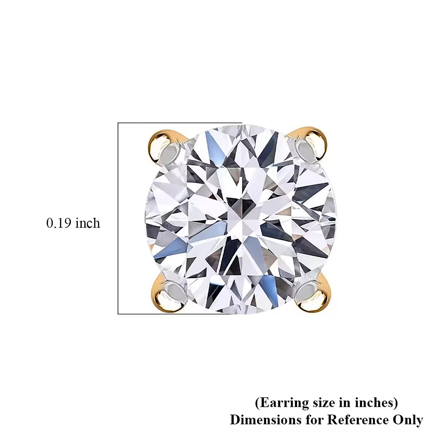 Luxuriant Lab Grown Diamond G VS 1.00 ctw Stud Earrings in 10K Yellow Gold 0.90 Grams
