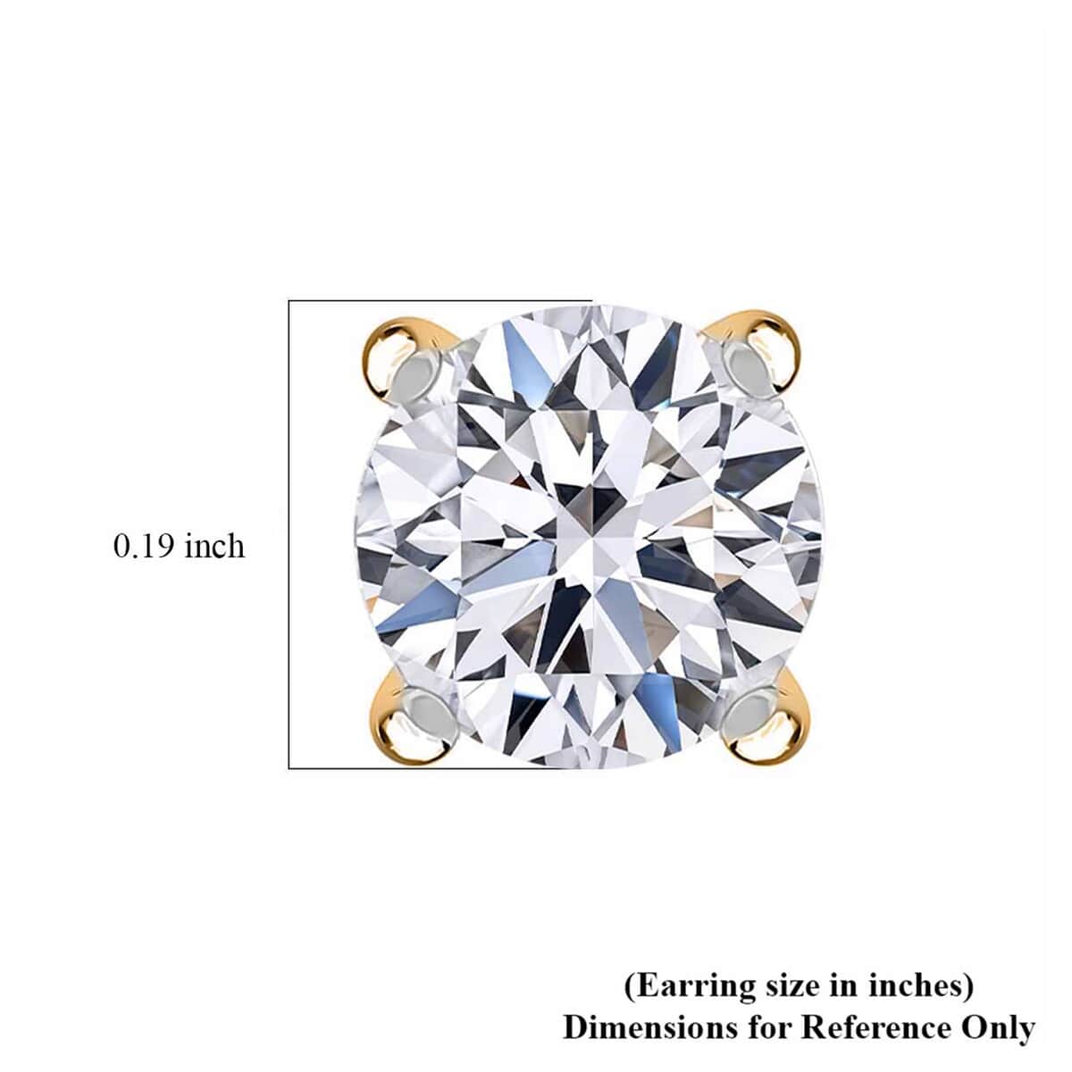 Luxuriant Lab Grown Diamond 1.00 ctw Stud Earrings in 10K Yellow Gold 0.90 Grams image number 9