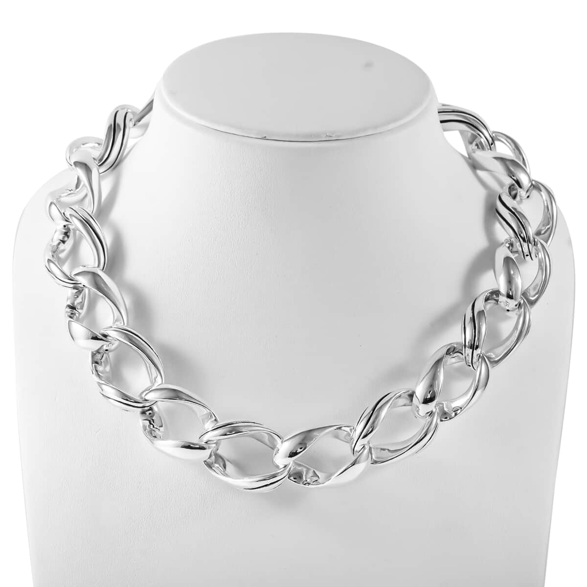 Curb Chain Necklace in Sterling Silver 83.45 Grams 20 Inches image number 1