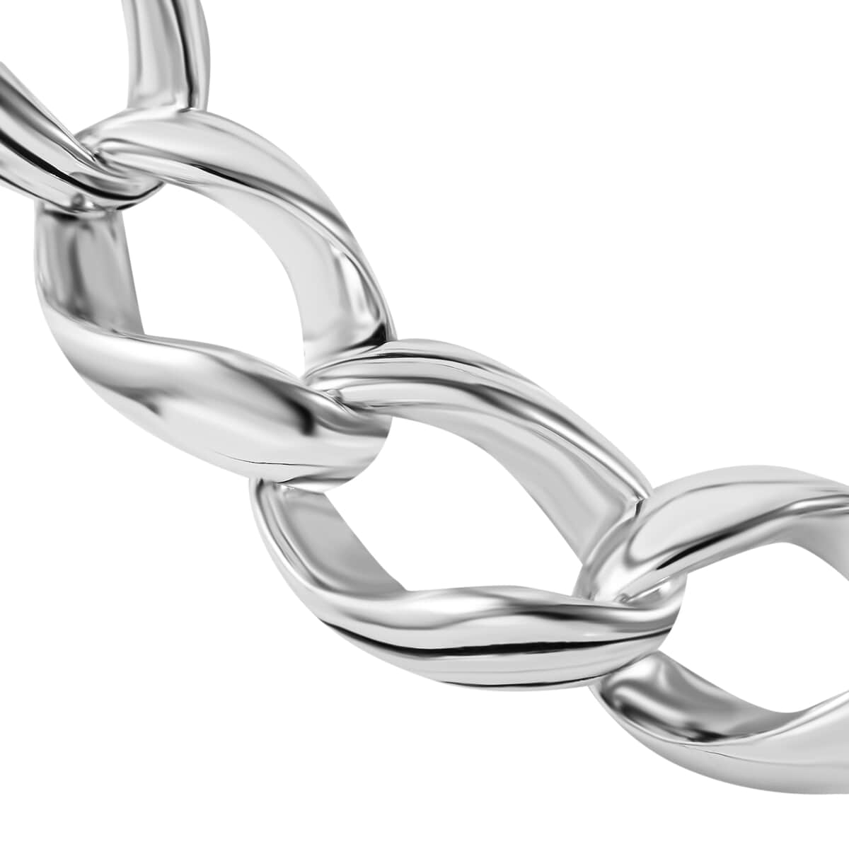 Curb Chain Necklace in Sterling Silver 83.45 Grams 20 Inches image number 2