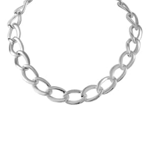 Sterling Silver Curb Toggle Clasp Necklace 20 Inches 48.55 Grams