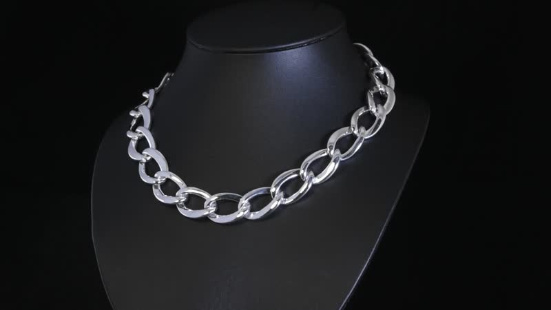 Sterling Silver Curb Toggle Clasp Necklace 20 Inches 48.55 Grams