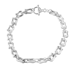 Sterling Silver Link Toggle Clasp Necklace 20 Inches 47.85 Grams