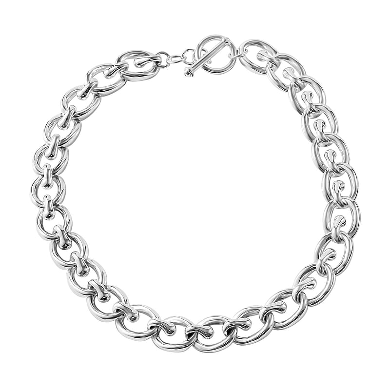 Link Chain Necklace in Sterling Silver 20 Inches 50 Grams