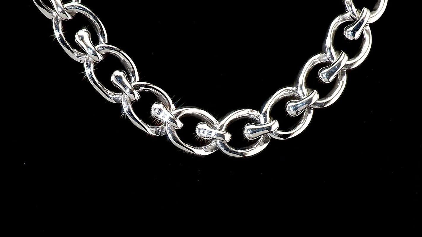 Link Chain Necklace in Sterling Silver 20 Inches 50 Grams