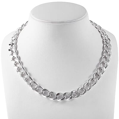 Sterling Silver Curb Toggle Clasp Necklace 20 Inches 29.85 Grams
