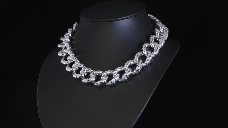 Sterling Silver Toggle Clasp Necklace 20 Inches 97.52 Grams