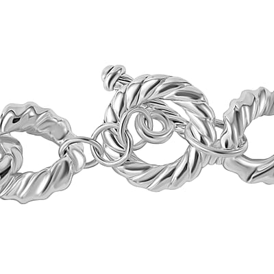 Sterling Silver Toggle Clasp Necklace 20 Inches 97.52 Grams