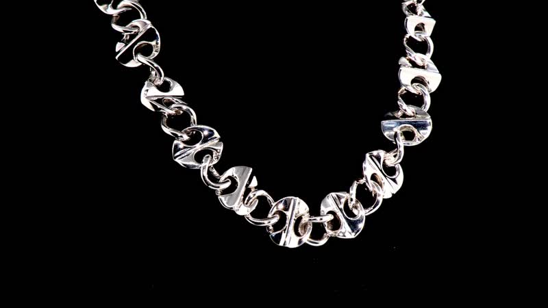 Sterling Silver Toggle Clasp Necklace 20 Inches 69.63 Grams