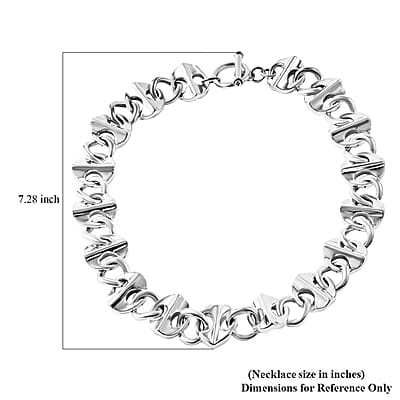 Sterling Silver Toggle Clasp Necklace 20 Inches 69.63 Grams