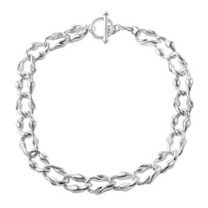 Sterling Silver Toggle Clasp Necklace 20 Inches 50.13 Grams