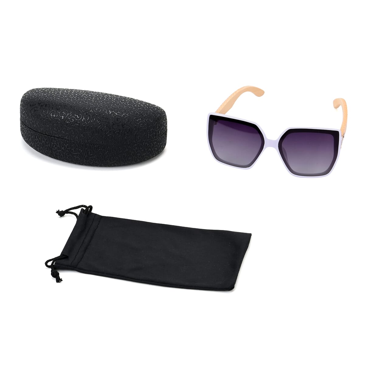 UV400 and Polarized PC Sunglasses with Bamboo Temples image number 0