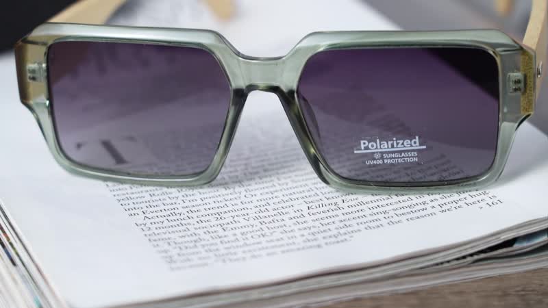 UV400 and Polarized PC Sunglasses - Light Green
