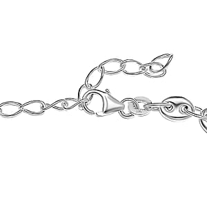 Link Chain Bracelet in Sterling Silver (6.5-8.0In) 4.90 Grams