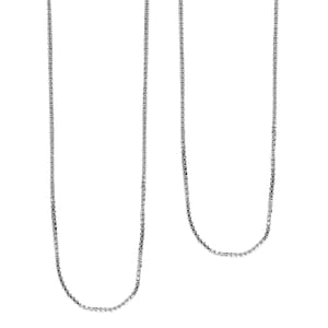 Box Chain Necklace in Sterling Silver 20 Inches 2.80 Grams