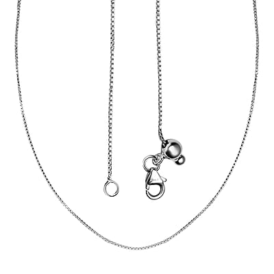 Box Chain Necklace in Sterling Silver 20 Inches 2.80 Grams