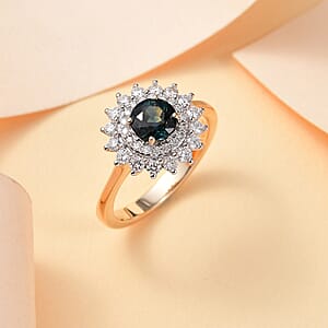 Certified & Appraised Luxoro AAA Lavender Sapphire and G-H I2 Diamond 1.54 ctw Floral Ring in 14K White Gold (Size 7.0)