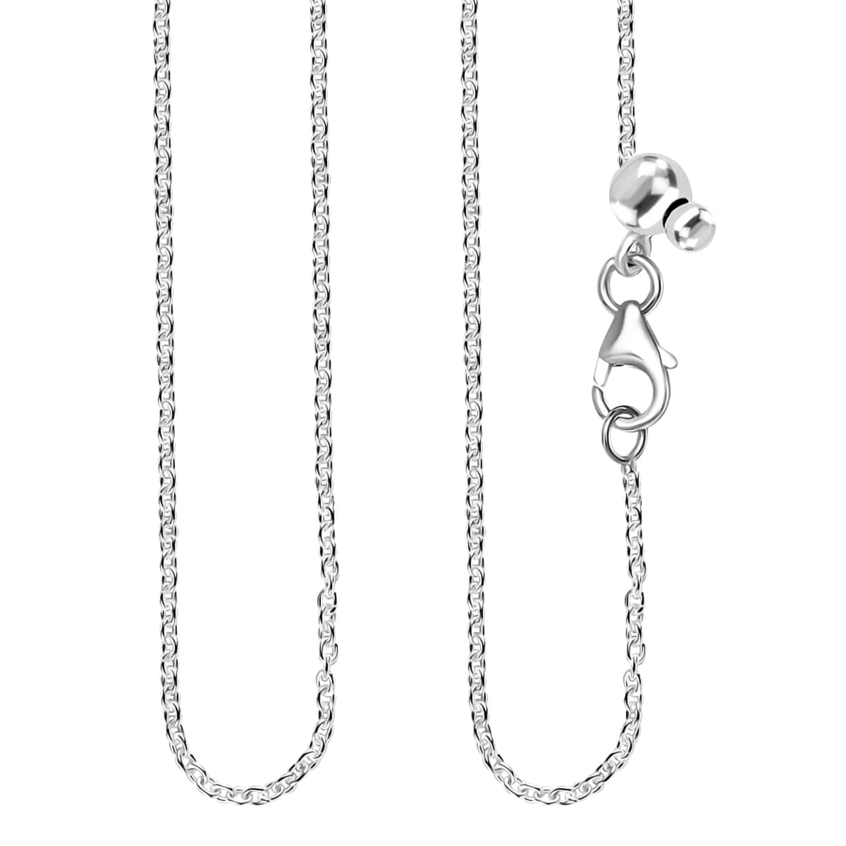 Link Chain Necklace in Sterling Silver 20 Inches 2.80 Grams image number 0