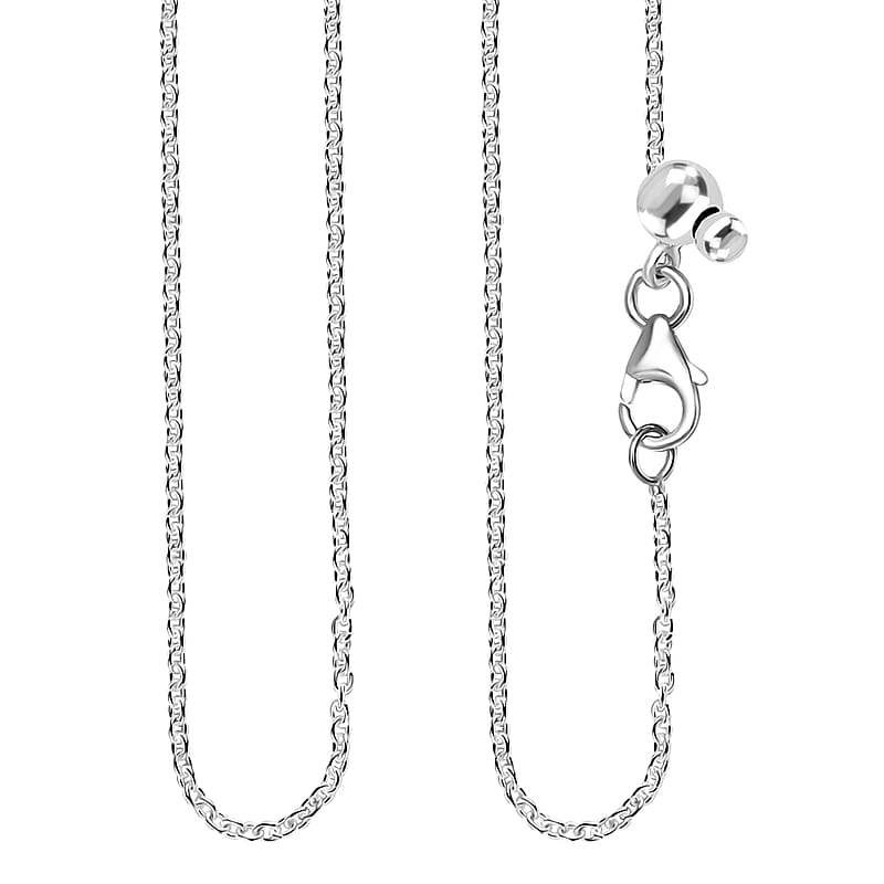 Link Chain Necklace in Sterling Silver 20 Inches 2.80 Grams