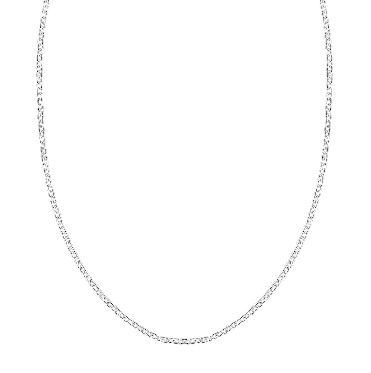 Link Chain Necklace in Sterling Silver 20 Inches 2.80 Grams image number 4