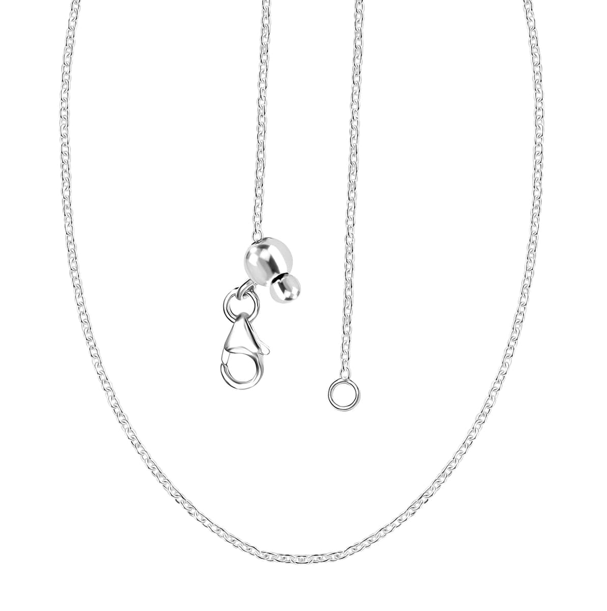 Link Chain Necklace in Sterling Silver 20 Inches 2.80 Grams image number 5