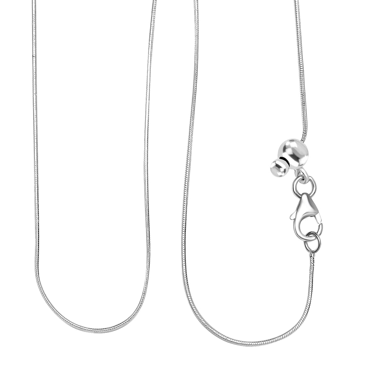 Snake Chain Necklace in Sterling Silver 20 Inches 2.80 Grams image number 0