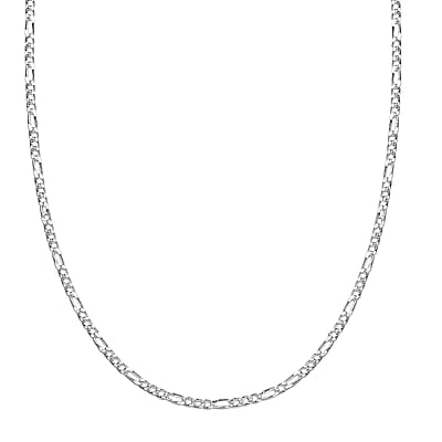 Figaro Chain Necklace in Sterling Silver 20 Inches 2.80 Grams