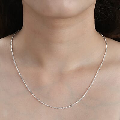 Spiga Chain Necklace in Sterling Silver 20 Inches 2.80 Grams