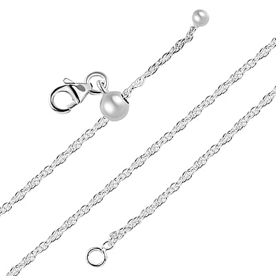 Spiga Chain Necklace in Sterling Silver 20 Inches 2.80 Grams