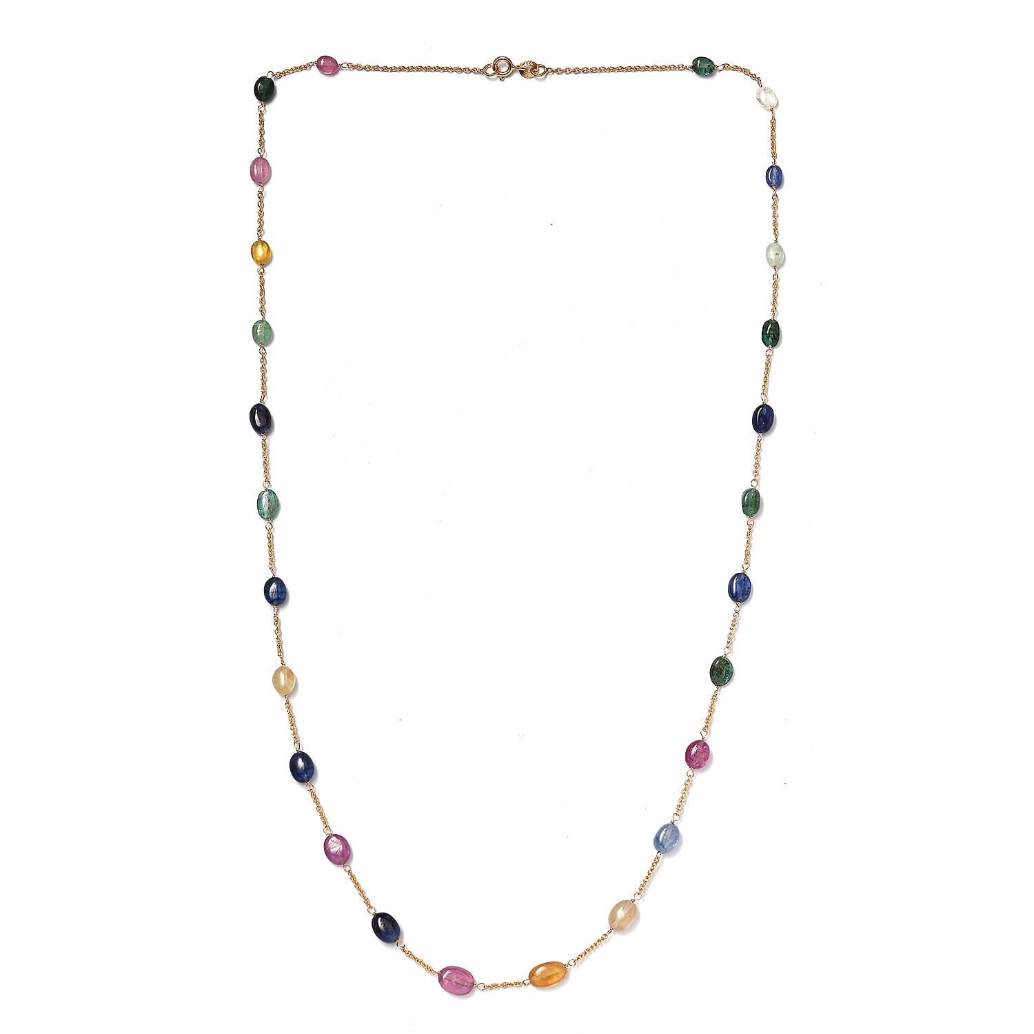 Buy Multi Sapphire 45.00 ctw Necklace in 18K Vermeil Yellow