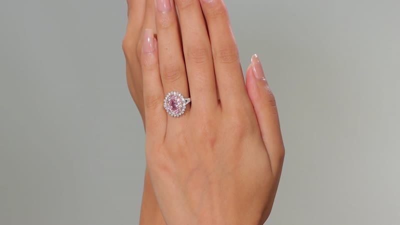 Doorbuster Premium Narsipatnam Pink Spinel and Moissanite 2.00 ctw Ring in 18K Vermeil Rose Gold Over Sterling Silver (Size 10.0)