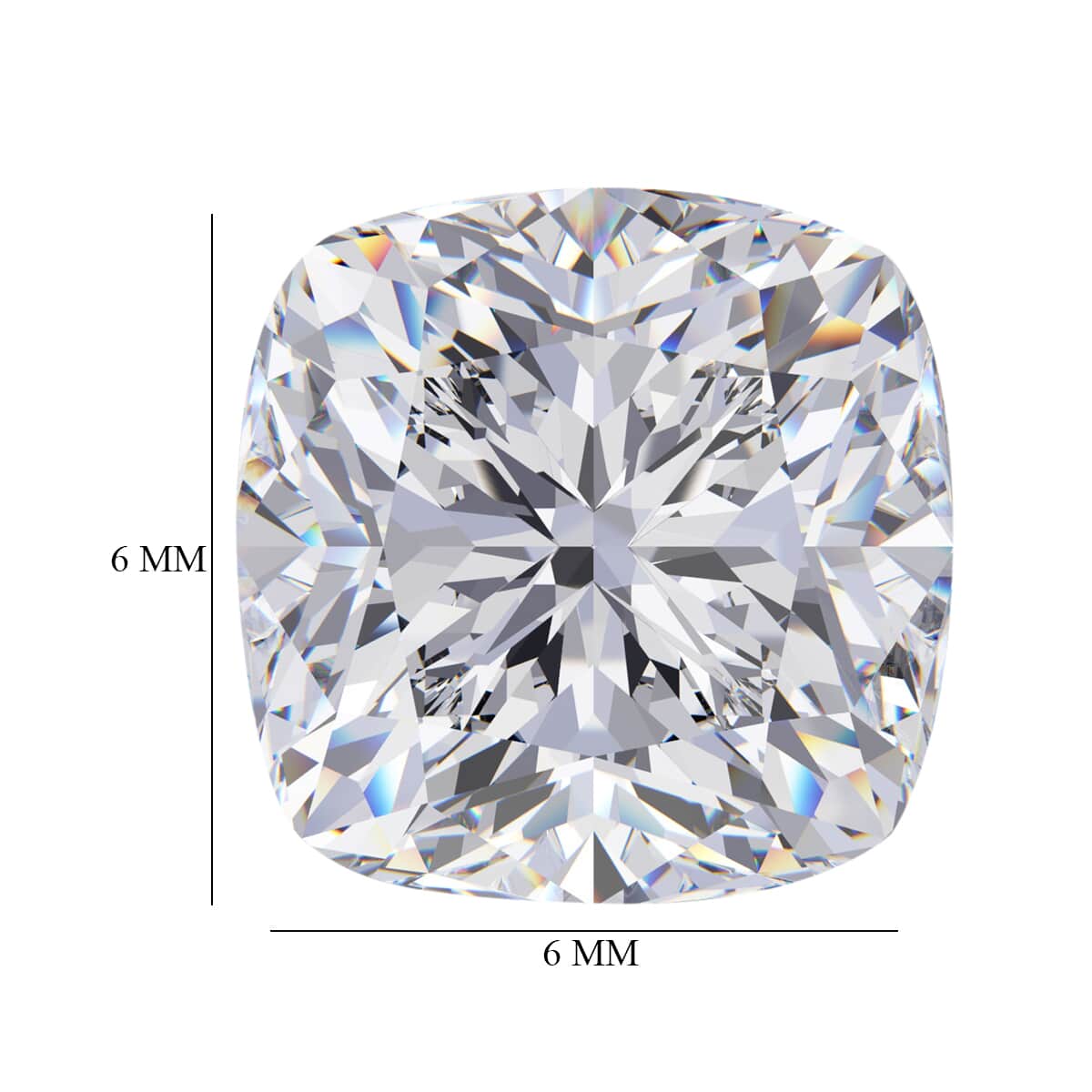 Moissanite (Cush 6x6 mm) 0.91 ctw image number 4